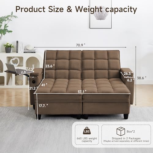oaaktu 70.9-inch Double Lounge Chair - Image 2