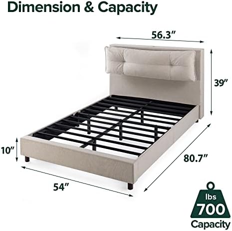 ZINUS Avery Platform Bed with Reclining Headboard and USB Ports, No Box Spring - Image 2