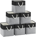 11 inch Cube Storage Bin with Handles 6 Pack by SimplifySpaceSimplifyLife