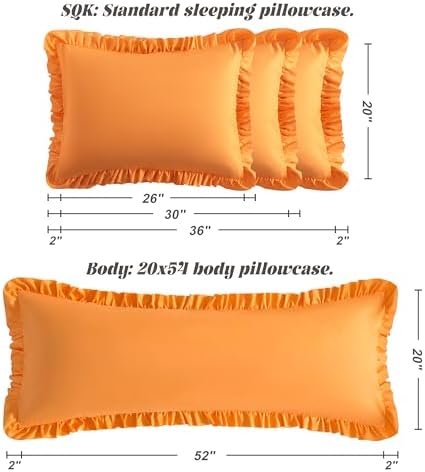 BEDSUM Queen Ruffled Pillow Shams - Image 3