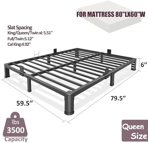 Bilily 6 Inch Low Bed Frame Queen - Image 3