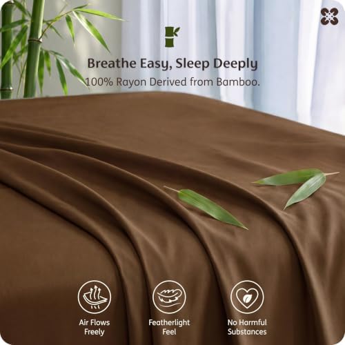 Bedsure PureWoven Rayon Derived from Bamboo, California King Sheet Sets - Image 3
