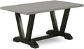 East West Furniture VT696 V-Style Modern Kitchen Table - a Rectangle Dining Table Top with Stylish Legs, 36x60 Inch, Multi-Color