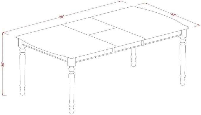 East West Furniture LGDA5-LWH-22 5 Piece Dining Room Set Consists of a Rectangle Dining Table with Butterfly Leaf and 4 Polyester Fabric Chairs, linen white