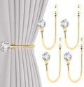 U Shaped Metal Curtain Holdbacks, Curtain Tiebacks, 4 Pack by GROLECA