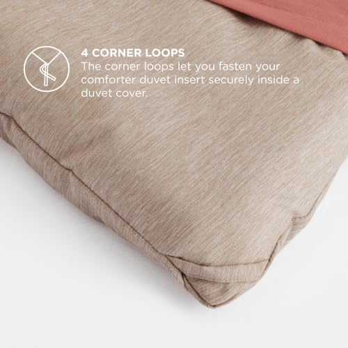Bedsure Sand Queen Comforter Set, Soft Cationic Dyed Bedding Set 3 Pcs - Image 5