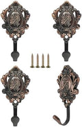 4Pcs Elegant Gold Curtain Tiebacks, Maijdoany Vintage Rose Wall Mounted Hook by Unknown