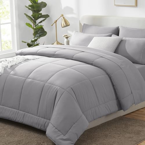 CozyLux Full Size Comforter Sets Grey by CozyLux