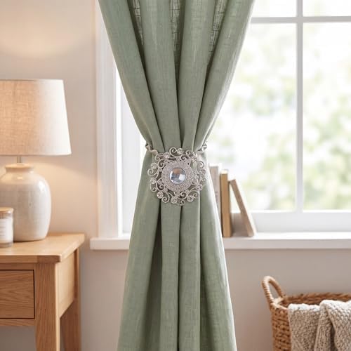 2PCS Curtain Tiebacks Clips Buckle Strong Magnetic Holdbacks Holders, Shining - Image 5