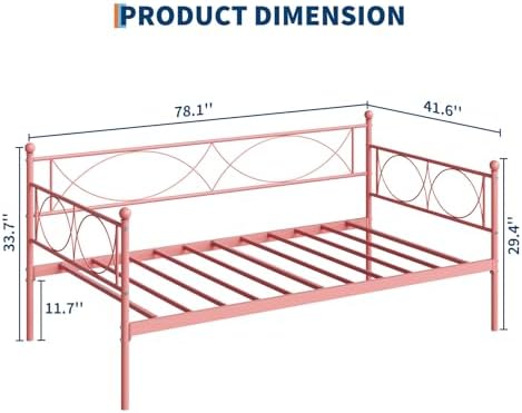 GAOMON Daybed - Metal Twin Day Bed, Sturdy Twin Daybed Frame - Image 2