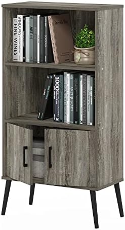 Furinno MIDCENTURY Storage Shelves, Mid-Century Style Accent Storage Cabinet by Furinno-FitsYourSpaceFitsYourBudget