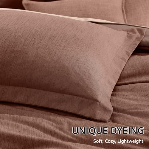 Monbix California King Comforter Set 7 Pieces Terracotta Bed in a Bag - Image 6