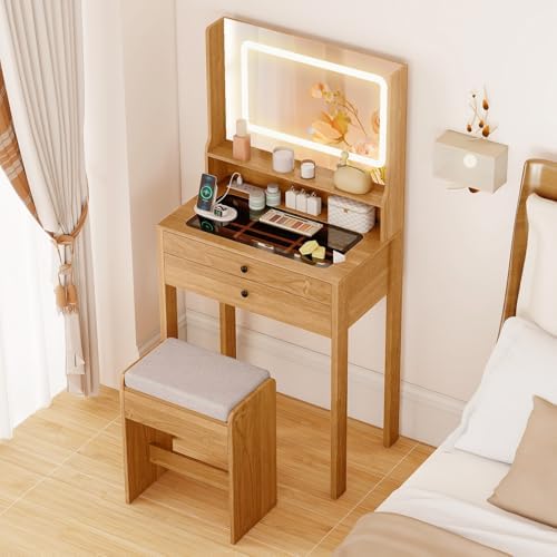CHARMAID Compact Vanity Desk by CHARMAID