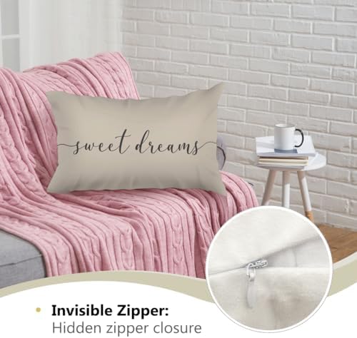 HONLUNG Sweet Dreams Throw Pillow Covers, Bed Decorative Pillows Covers - Image 4