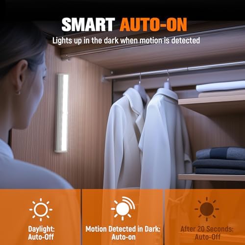 Molrebe Motion Sensor Closet Lights, 6 Pack, Battery Operated - Image 3