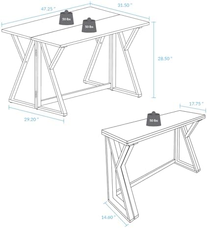 Aztecs Folding Console to Dining Convertible Table - Image 3