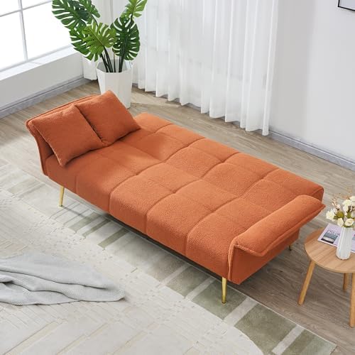 70.1" Teddy Futon Sofa Bed, Convertible Loveseat Couches - Image 6