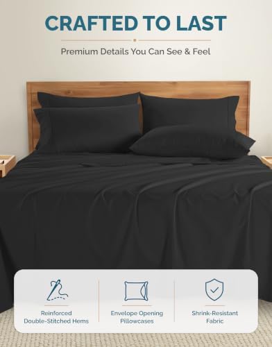 Casa Platino Sheets Full – 6 Piece Crisp Percale Weave Full Cooling Sheets - Image 7
