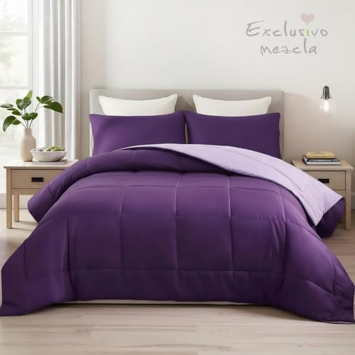 Exclusivo Mezcla Reversible Soft King Comforter Set, 3 Pieces - Image 2