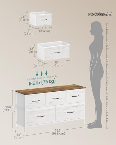 SONGMICS Dresser for Bedroom, Wide Dresser - Image 2