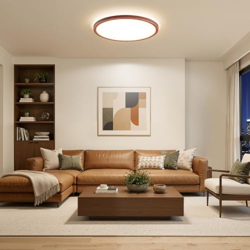 BLNAN 15.4 Inch LED Flush Mount Ceiling Light, 3000K-5000K 3 Color Selectable by BLNAN