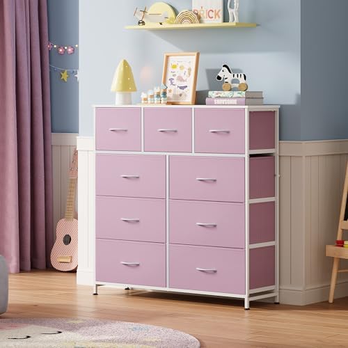 WLIVE 9 Drawer Dresser for Bedroom, Tall Chest of Drawers - Image 4