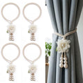 Adjustable Curtain Tiebacks， 4pcs Hand-Woven Rope by TAMHOO