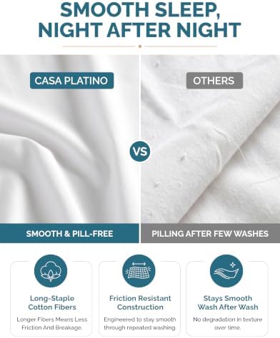 Casa Platino Cal King Sheets Set –100% Cotton Cal King Sheets - Image 6