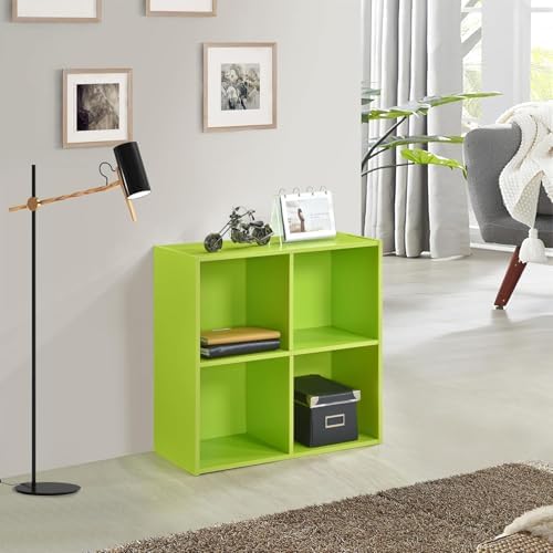 Green 4 Cube Storage Organizer Book Shelf, Toy Storage Organizer by KB+Designs