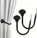 Black Curtain Holdbacks, Decorative Drapery Tiebacks, 2 Pack/1 Pair by USFOOK