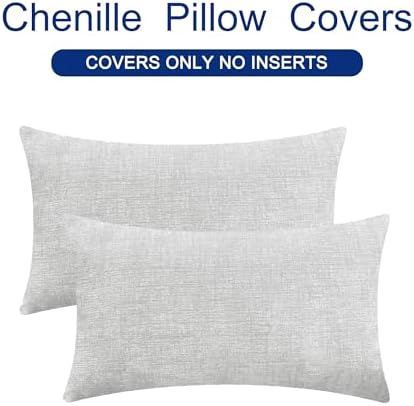 CaliTime Decorative Throw Pillow Covers 26 X 16 Inches Moonbeam Gray - Image 6