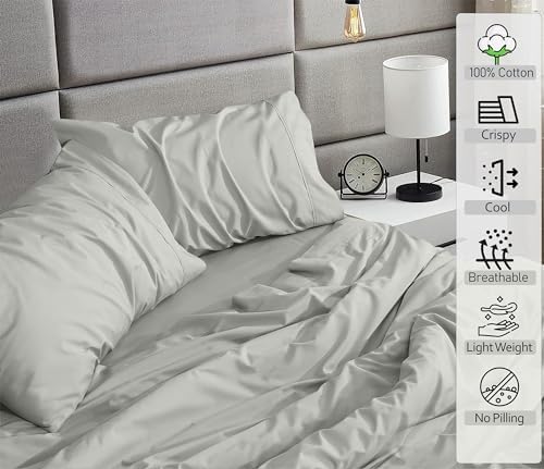 RUVANTI 100% Cotton Twin XL Sheets, Percale Weave Twin XL Set - Image 3