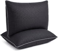 Standard Size Pillows 2 Pack Black, Soft Support by Home