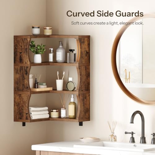 HOOBRO Floating Shelves for Wall, 4-Tier Corner Shelf Wall Mounted - Image 6