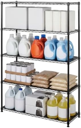 SafeRacks 5-Tier Black Wire Shelving by SafeRacks