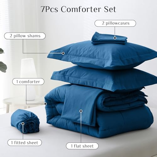 JOLLYVOGUE California King Comforter Set, Ultra-Soft Bed in a Bag Cal King Size - Image 5