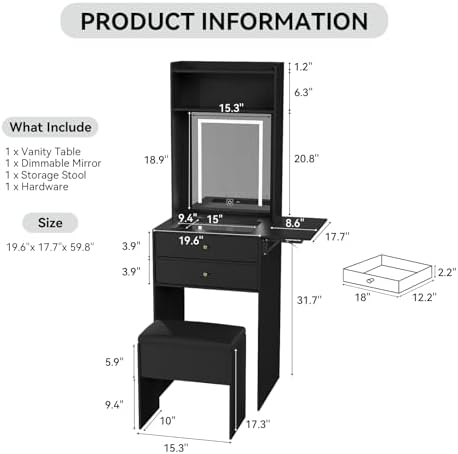 ARTETHYS Small Vanity Desk - Image 2