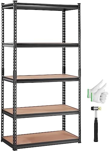 VEVOR Storage Shelves 5-Tier Adjustable 2000 lbs 36"x18"x72" Shelving Unit by VEVOR