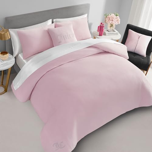 Juicy Couture Marshmallow Pink Velour King Comforter Set - Image 3