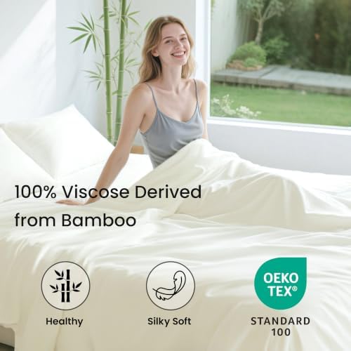 Love's cabin 100% Rayon Derived from Bamboo, Queen Sheets, 4 Pieces - Image 2