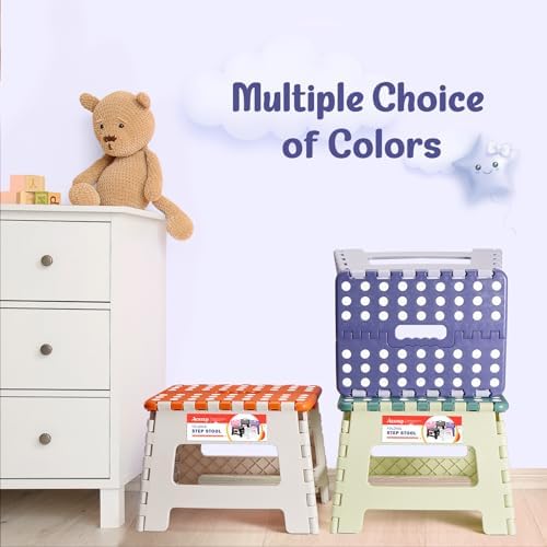 Folding Step Stool 9 Inch for Kids, 300 lbs, Bicolor Purple - Image 3