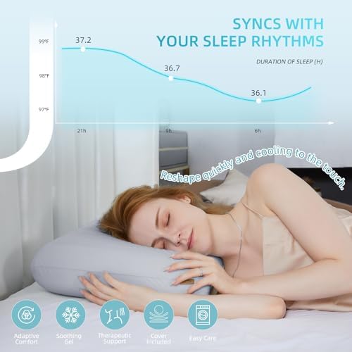 SAPHREAS Cooling Gel Memory Foam Pillow - Image 3