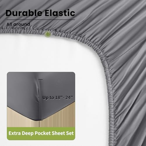 Shilucheng 100% Viscose Derived from Bamboo_Sheets, Extra Deep Pocket - Image 7