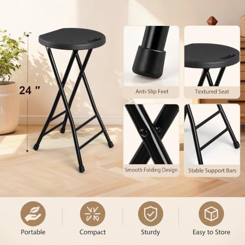 COOZMENT 24-Inch Folding Stool - Image 5