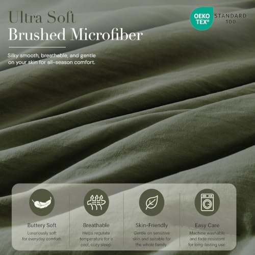 Oversized Queen Comforter Set -7 Pieces Soft Bed in a Bag Queen Bedding Set - Image 5