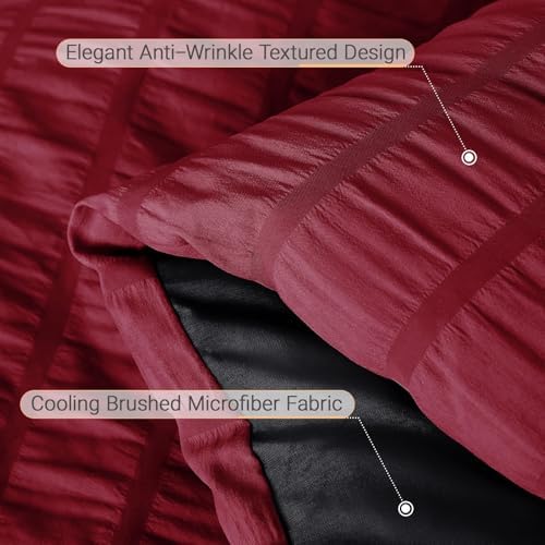 MUXHOMO Twin Comforter Set 5 Pieces, Seersucker Bed in a Bag - Image 6