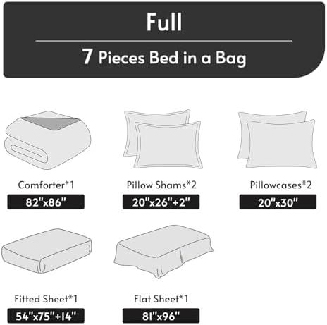 MUXHOMO Full Comforter Set 7 Pieces - Image 5