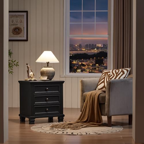 3-Drawer Farmhouse Nightstand - Image 5