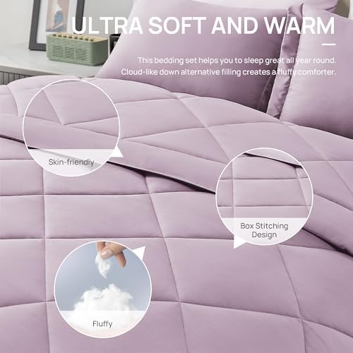 Love's cabin Twin Comforter Set, 5 Pieces Bed in a Bag - Image 5
