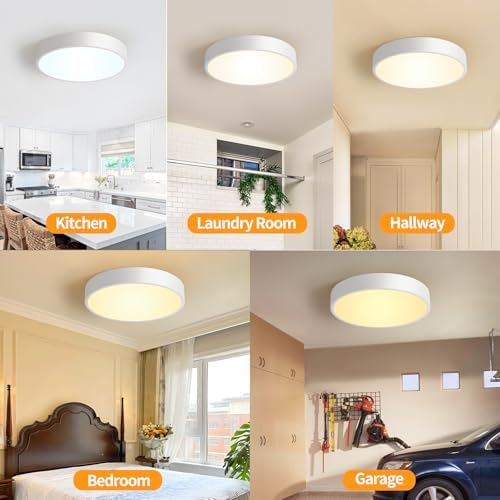 HLightnet Flush Mount Ceiling Light White LED Dimmable 5CCT 12 Inch 24W - Image 4